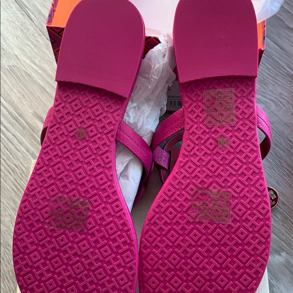 NIB Tory Burch imperial pink Miller sandals - Picture 5 of 5